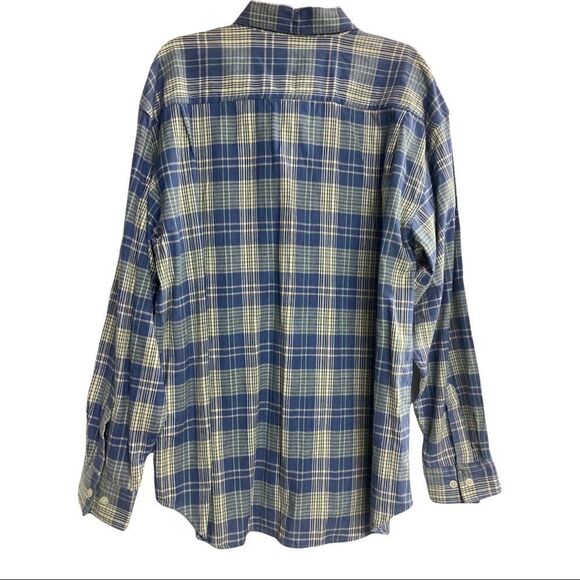 BASIC‎ EQUIPMENT Clothing Co. Men’s Shirt, size Large, blue plaid, New With Tags - Picture 2 of 11